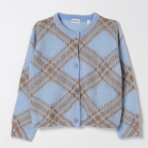 BURBERRY PLAID 12y mohair + wool sweater